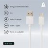 AVAX KAB AVAX CB123W PURE USB A-Type C kábel, 2.1A, fehér - 2m