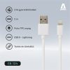 AVAX KAB AVAX CB124W PURE USB A-Lightning kábel, 2.1A, fehér - 2m