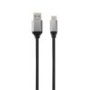 AVAX KAB AVAX CB301G STEELY USB A-Type C 60W gyorstöltő, sodorszálas kábel, 3A, acélszürke - 1,5m