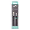 AVAX KAB AVAX CB401G STEELY USB A-Lightning 20W gyorstöltő, sodorszálas kábel, 3A, acélszürke - 1,5m