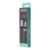 AVAX KAB AVAX CB401G STEELY USB A-Lightning 20W gyorstöltő, sodorszálas kábel, 3A, acélszürke - 1,5m