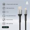 AVAX KAB AVAX CB401G STEELY USB A-Lightning 20W gyorstöltő, sodorszálas kábel, 3A, acélszürke - 1,5m