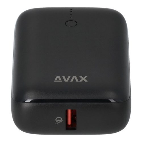 AVAX CHG AVAX PB105B MINI PD/Type-C 20W gyorstöltő Powerbank 10.000mAh, fekete