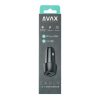 AVAX CHG AVAX CC303B CARLY USB A (QC)+Type C (PD) 38W autós töltő, fekete