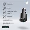 AVAX CHG AVAX CC663B CARLY+ USB A (QC)+Type C (PD) 63W autós töltő, fekete