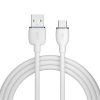 AVAX KAB AVAX CB621 CREAMY+ USB A - Type C gyorstöltő kábel, 2.4A, fehér-ezüst - 1,5m