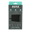 AVAX CHG AVAX DC611 DESKY+ 75W gyorstöltő elosztó - PD 60W, QC 3.0 18W, 2xUSB A 12W