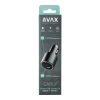 AVAX CHG AVAX CC680B CARLY+ USB A + Type C 140W autós töltő, fekete