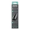 AVAX CHG AVAX CC665B CARLY+ USB A + Type C 83W autós töltő, fekete