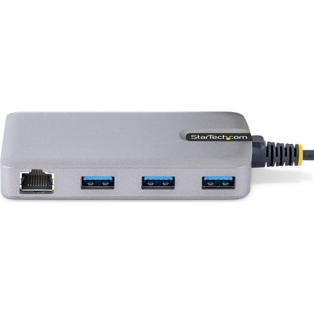 StarTech 3-PORT USB-C HUB W/ ETHERNET 13IN WIN11P  PLATINUM