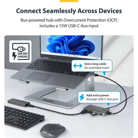 StarTech 4-PORT USB-A HUB 5GBPS HUB ADAPTER