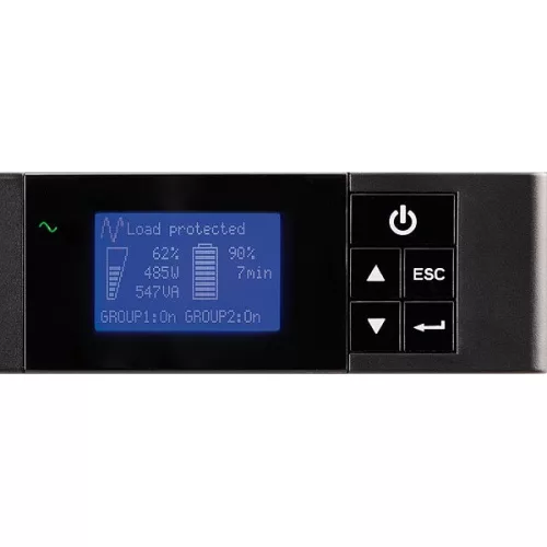 EATON UPS 5P850iR (4 IEC13) 850VA (600 W) LINE-INTERAKTÍV szünetmentes tápegység, rack(1U)/torony - USB/RS232 interfész