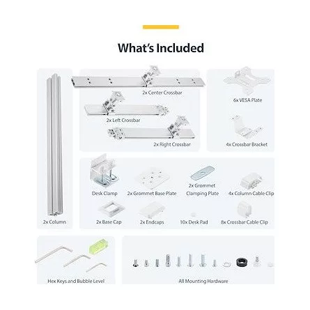 StarTech SIX-MONITOR DESK MOUNT/MAX 32 - MAX 32IN SCREENS/17.6LB EACH/V