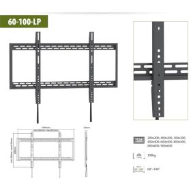   SUNNE (60-100-LP) TV fali konzol 60"-100", faltáv: 32mm