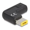 Delock USB-C -> DC 11,0 x 4,5mm F/M töltő adapter fekete 90°, Lenovo