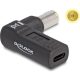 Delock USB-C -> DC 7,9 x 5,5mm F/M töltő adapter fekete 90°, IBM