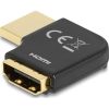 Delock HDMI 2.0 -> HDMI 2.0 M/F adapter fekete 90° jobb