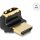 Delock HDMI 2.0 -> HDMI 2.0 M/F adapter fekete 90° fel