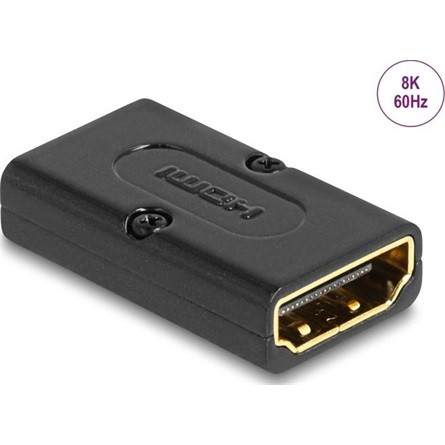 Delock HDMI 2.0 -> HDMI 2.0 F/F adapter fekete