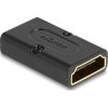 Delock HDMI 2.0 -> HDMI 2.0 F/F adapter fekete