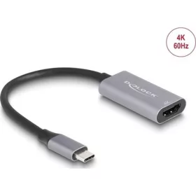   Delock Adapter USB Type-C  apa - HDMI anya (DP Alt Mód) 4K 60 Hz HDR és HDCP kiegészítéssel