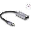 Delock USB Type-C  adapter HDMI (DP Alt Mode) 8K-hez HDR funkcióval alumínium