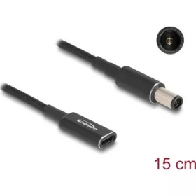   Delock USB-C -> DC 7,4 x 5,0mm F/M töltőkábel 0.15m fekete Acer