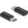 Delock USB-C 3.2 Gen2 -> USB-C 3.2 Gen2 M/F adapter fekete