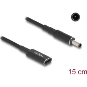   Delock USB-C -> DC 4,5 x 3,0mm F/M töltőkábel 0.15m fekete Dell