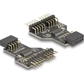   Delock USB 2.0 Hub 9 tűs tűfej anya - 2 x 9 tűs tűfej apa