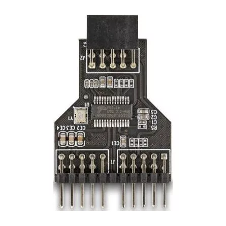 Delock USB 2.0 Hub 9 tűs tűfej anya - 2 x 9 tűs tűfej apa