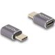 Delock USB-C -> USB-C M/F adapter szürke