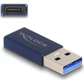   Delock USB-A 3.2 Gen2 -> USB-C 3.1 Gen2 M/F aktív adapter kék