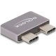 Delock 2db USB-C -> 2db USB-C M/F adapter szürke