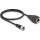 Delock M12 4pin D-code -> RJ45 CAT5e S/FTP F/F adatkábel 0.5m fekete