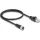 Delock M12 4pin D-code -> RJ45 CAT5e S/FTP F/M adatkábel 0.5m fekete