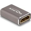 Delock HDMI 2.1 Ethernet -> HDMI 2.1 Ethernet F/F adapter szürke