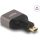 Delock HDMI micro D Ethernet -> HDMI 2.1 Ethernet M/F adapter szürke