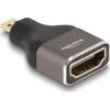 Delock HDMI micro D Ethernet -> HDMI 2.1 Ethernet M/F adapter szürke