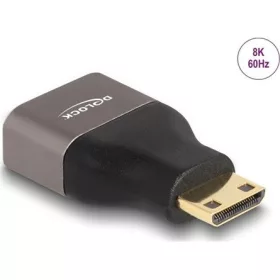   Delock HDMI mini C Ethernet -> HDMI 2.1 Ethernet M/F adapter szürke