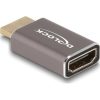 Delock HDMI 2.1 Ethernet -> HDMI 2.1 Ethernet M/F adapter szürke