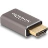 Delock HDMI 2.1 Ethernet -> HDMI 2.1 Ethernet M/F adapter szürke