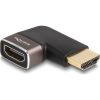 Delock HDMI 2.1 Ethernet -> HDMI 2.1 Ethernet M/F adapter fekete 90° bal