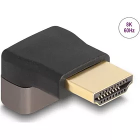  Delock HDMI 2.1 Ethernet -> HDMI 2.1 Ethernet M/F adapter fekete 90° le