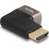 Delock HDMI 2.1 Ethernet -> HDMI 2.1 Ethernet M/F adapter fekete 90° jobb