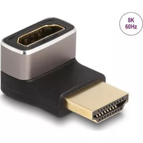   Delock HDMI 2.1 Ethernet -> HDMI 2.1 Ethernet M/F adapter fekete 90° fel