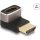 Delock HDMI 2.1 Ethernet -> HDMI 2.1 Ethernet M/F adapter fekete 90° fel