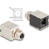 Delock M12 adapter X-kódú 8 tűs anya - RJ45 anya Cat.6A STP borított egyenes