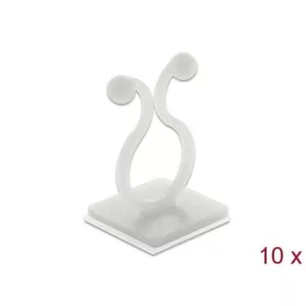   Delock Természetes kábel kötegelő öntapadó alappal 10 db