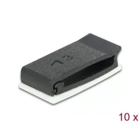 Delock Kábeltartó zárócsattal fekete 10 db
